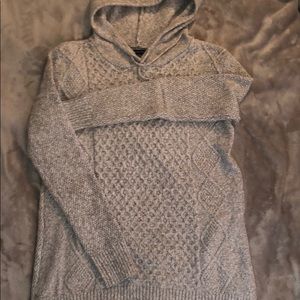 american eagle long hooded sweatshirt